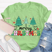Festive Holiday Teacher Shirt, Christmas Tree Teacher T-Shirt, Retro Christmas Educator Tee, Adorable Teacher Xmas Shirt, Holiday Teacher Present