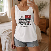 We The People US 250 Years Tank Top | Distressed American Flag 1776 2026 Graphic | Soft Lightweight Breathable Premium Fabric | Patriotic Gift for Men & Women