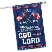 250 Years America Garden Flag 1776-2026 | Blessed Nation Patriotic Design | Double-Sided Polyester | Outdoor Home Decor Gift