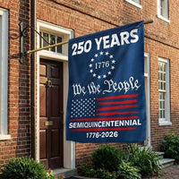 250 Years Anniversary Garden Flag | Semiquincentennial 1776-2026 We The People | Double-Sided Polyester | Patriotic Home Decor Gift