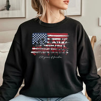 250 Years of Freedom Sweatshirt | Patriotic Wildflower American Flag Art | Soft Cotton Polyester Blend | Gift for Americana Collectors