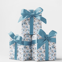 Winter Wonderland Terrier Gift Wrap, Westie Christmas Wrapping Paper, Adorable Dog Breed Wrapping Paper, Holiday Pet Lover Gift Wrap Roll
