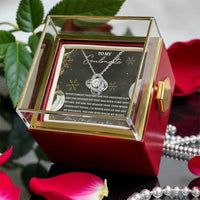Sparkling CZ Crystal Pendant, Love Knot Necklace for Soulmate, Romantic Soulmate Jewelry, Christmas Present for Her, Anniversary Present
