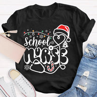 Snowflake Holiday Nurse T-Shirt, School Nurse Christmas Shirt, Winter Healthcare Graphic Tee, Medical Staff Xmas Shirt, Nurse Christmas Present