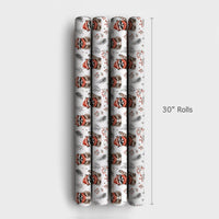 Red Scarf Hat Animal Gift Wrap, Winter Raccoon Wrapping Paper, Watercolor Christmas Wrapping Paper, Woodland Holiday Gift Wrap, Adorable Paper