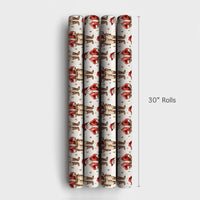 Western Holiday Gift Wrap, Cowboy Santa Claus Christmas Wrapping Paper, Retro Country Wild West Christmas Wrapping Paper, Holiday Gift Wrap