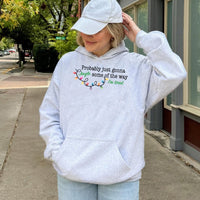 Humorous Christmas Quote Sweatshirt, Probably Just Gonna Jingle Hoodie, Sarcastic Holiday Party Pullover Hoodie, Adorable Winter Xmas Top