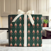 Holiday Soldier Gift Wrap, Nutcracker Christmas Wrapping Paper, Vintage Nutcracker Wrapping Paper, Traditional Holiday Wrapping Paper
