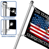 250 Years of Freedom House Flag | Semiquincentennial 2026 Patriotic Garden Flag | Double-Sided UV-Resistant Polyester | Americana Celebration Gift