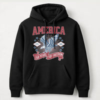 America 250 Years Of Freedom Hoodie | Patriotic Eagle 1776-2026 Graphic | Soft Cotton-Polyester Blend | Anniversary Gift For Patriots