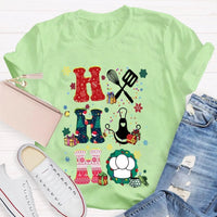 Lunch Lady Snowflake Holiday T-Shirt, School Lunch Lady Christmas Shirt, Cafeteria Staff Xmas Tee, Adorable Lunch Lady Christmas Present