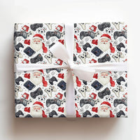 Video Game Holiday Gift Wrap, Santa and Controller Wrapping Paper, Adorable Santa Head Christmas Wrapping Paper, Gamer Gift Wrap Paper