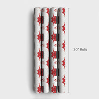 Grey Mat Yoga Christmas Wrapping Paper, Zen Meditating Santa Wrapping Paper, Snowflake Yogi Santa Wrapping Paper, Holiday Gift Wrap Roll