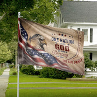 Patriotic Eagle House Flag | One Nation Under God 250 Years Blessing Design | Premium Weather-Resistant Polyester | Gift for Americana Lovers