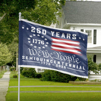 250 Years We The People House Flag | 1776-2026 Semiquincentennial Patriotic Decor | Weather-Resistant Polyester | Limited Edition USA Commemorative Gift