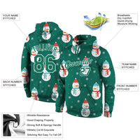 Personalized Holiday Pullover Sweatshirt, Custom Snowman Christmas Hoodie, Custom Team Name Number Fleece Hoodie, Game Day Fan Present