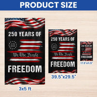 250 Years of Freedom Garden Flag | 1776-2026 Semiquincentennial Commemorative | Double-Sided Polyester | Patriotic Home Decor Gift