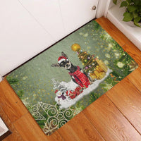 Merry Christmas Snow Tree Welcome Mat, Chihuahua Christmas Doormat, Holiday Dog Door Mat, Winter Entryway Decor, Xmas Pet Lover Present