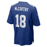 New York Giants J.J. McCarthy Royal Team Game Jersey