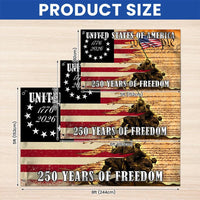 We The People Patriotic House Flag | 250 Years of Freedom 1776-2026 | Double-Sided UV-Resistant Polyester | American Independence Commemorative Gift