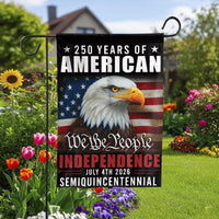 American Independence Garden Flag | 250 Years Semiquincentennial Bald Eagle Design | Weather-Resistant Polyester | Patriotic Home Decor Gift