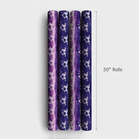Christian Christmas Gift Wrap, Nativity Scene Wrapping Paper, Purple Starry Night Holiday Paper, Religious Holy Family Gift Wrapping Paper