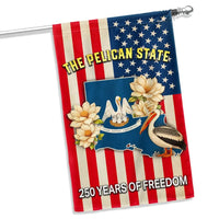 Louisiana Garden Flag 250 Years of Freedom | Pelican State Double-Sided Flag | Premium Polyester Outdoor Decor | Patriotic State Pride Gift