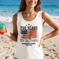 America 250 Years Tank Top | USA 250th Anniversary We The People American Flag | Premium Soft Breathable Sleeveless Shirt | Patriotic Gift for Men & Women
