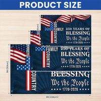 We The People American Flag | 250 Years Blessing 1776-2026 | UV-Resistant Polyester Grommet Flag | Patriotic Home Decor Gift