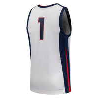 #1 White Gonzaga Bulldogs Replica Basketball Jersey