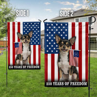Chihuahua Garden Flag 250 Years of Freedom | Patriotic Dog American Flag Decor | Double-Sided Weather-Resistant Polyester | Gift for Dog Lovers