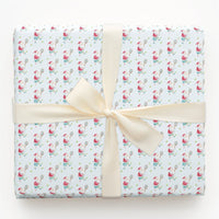 Watercolor Sports Christmas Gift Wrap, Tennis Santa Wrapping Paper, Tennis Santa Claus Wrapping Paper, Whimsical Holiday Gift Wrap