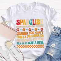 Spanglish Definition Bilingual Teacher T-Shirt