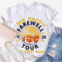 Personalized Teacher's Name And School Name Farewell Tour Retirement Squad T-Shirt