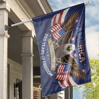 Personalized Family Name House Flag | Patriotic American Eagle 250 Years Of Freedom | Durable Weather-Resistant Polyester | Custom Outdoor Yard Gift