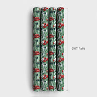 Golfer Holiday Gift Wrap, Golfing Santa Christmas Wrapping Paper, Sporty Santa Wrapping Paper, Golf Lover Present Wrap, Xmas Paper Roll