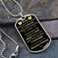 Baby Bump Christmas Dog Tag Pendant, Daddy to Be Dog Tag Necklace, New Dad Keepsake Jewelry, First Time Dad Necklace, Present from Unborn Baby