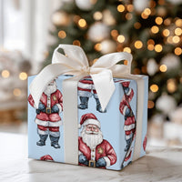 Adorable Police Officer Gift Wrap, Sheriff Santa Christmas Wrapping Paper, Law Enforcement Holiday Wrapping Paper, Deputy Santa Gift Wrap