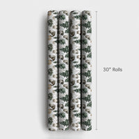Snowy Forest Kitten Gift Wrap, Watercolor Cat Wrapping Paper, Winter Holiday Cat Wrapping Paper, Christmas Kitten Gift Wrapping Paper