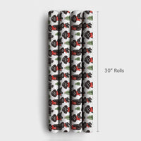Watercolor Dog Holiday Gift Wrap, Black Poodle Christmas Wrapping Paper, Curly Puppy Scarf Wrapping Paper, Winter Holiday Gift Wrap Roll