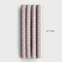 Lace Winter Holiday Gift Wrap, Pink Snowflake Wrapping Paper, Pastel Christmas Wrapping Paper, Festive Snowflake Present Paper, Xmas Gift Wrap