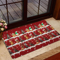 Dachshund Welcome Mat, Dachshund Christmas Doormat, Snowflake Dachshund Floor Mat, Weiner Dog Holiday Entrance Rug, Dog Lover Winter Present