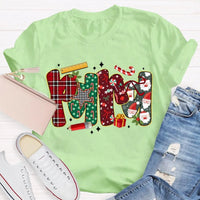 Festive Font Christmas Shirt, Colorful Christmas T-Shirt, Retro Holiday Graphic Tee, Unisex Christmas Party Shirt, Xmas Family Present