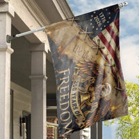250 Years of Freedom House Flag | Patriotic Eagle Constitution Art 1776-2026 | Double-Sided Weather-Resistant Polyester | Americana Collector's Gift