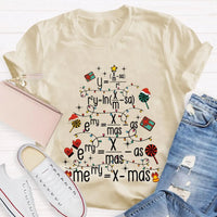 Math Equation Holiday Tee, Math Teacher Christmas Tree T-Shirt, Humorous Math Teacher Xmas Shirt, STEM Graphic Tee, Educator Holiday Present Shirt