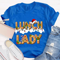 Festive School Cafeteria Holiday Shirt, Christmas Lunch Lady Gingerbread T-Shirt, Adorable Christmas Baker Graphic Tee, Xmas Present