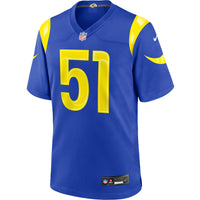 Los Angeles Rams Eddie Walls III Royal Game Jersey