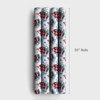 Wheelchair Sleigh Gift Wrap, Black Santa Wrapping Paper, Inclusive Christmas Wrapping Paper, Inclusive Black Santa Holiday Paper Roll
