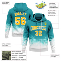 3D Snowflake Holiday Pullover Hoodie, Custom Snowflake Christmas Hoodie, Personalized Sports Sweatshirt, Stitched Name and Number Hoodie