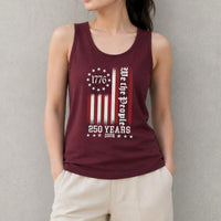 We The People Tank Top | 1776-2026 250 Years Americana Flag Design | Soft Breathable Unisex Fit | Patriotic Gift for History Lovers